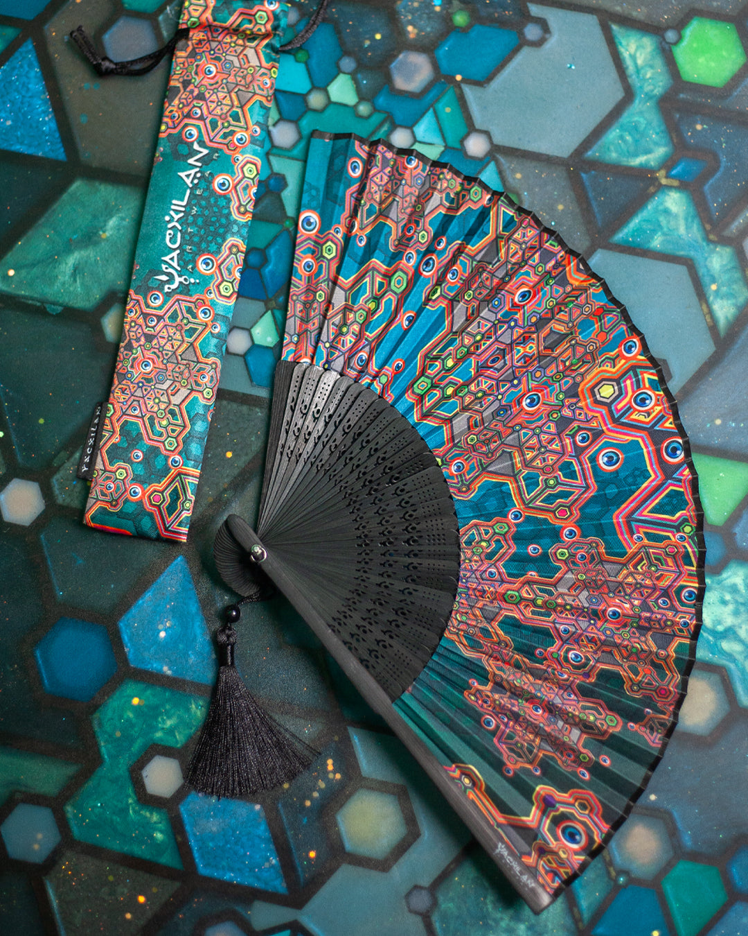 Hand Fan / Bamboo - ATLANTHEON Black